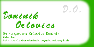 dominik orlovics business card